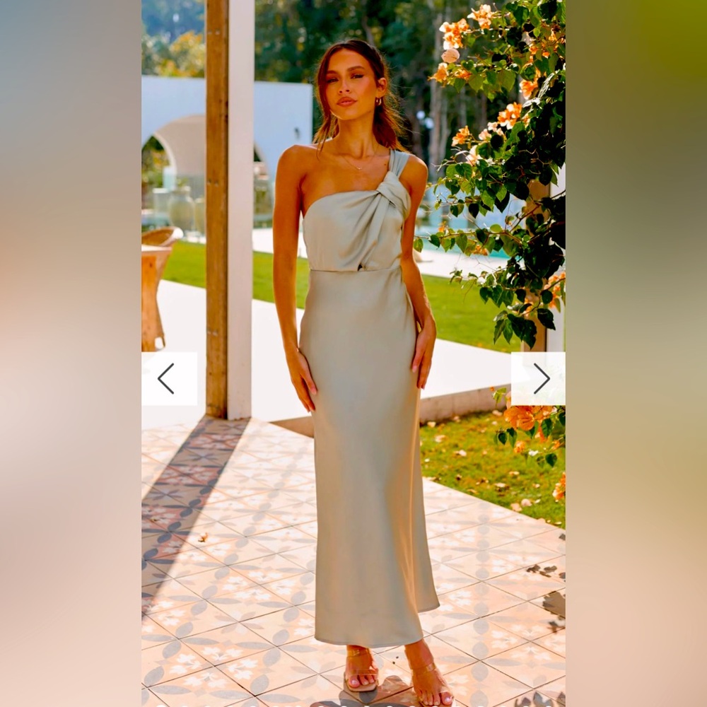 Elegant Billy J Greta Maxi Dress – Olive | NWT